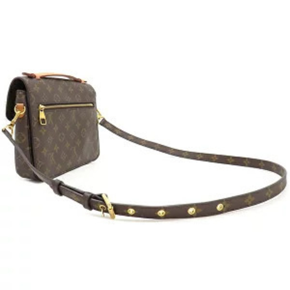 Louis Vuitton Pochette shoulder canvas Metis handbag Monogram brown bag Brown